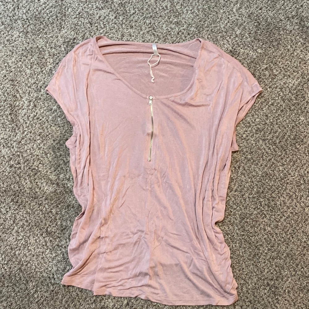 Pinkblush zippered maternity top size S